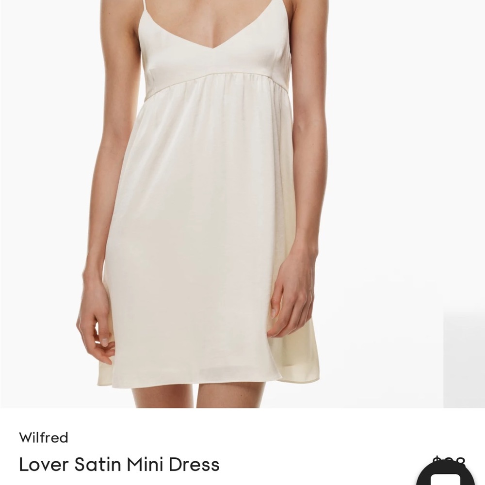 Aritzia lover satin mini dress